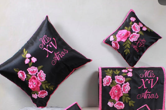 Quinceañera charro pillow set