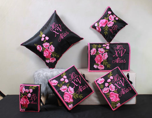 Quinceañera charro pillow set