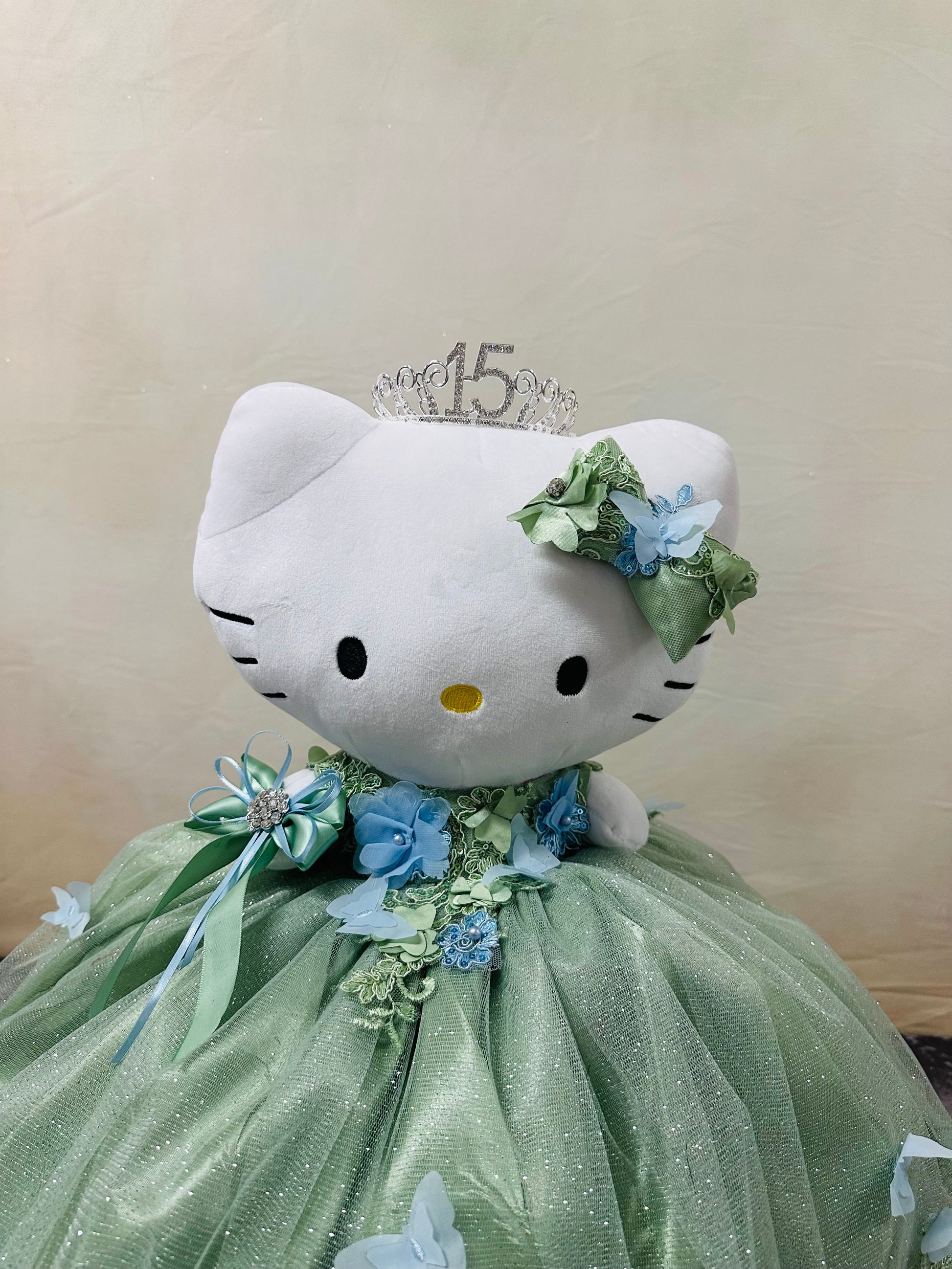 hello kitty bridesmaid dress Hello Kitty Girl Dress Pink Puffy Tulle With Detachable Train and Floral Crown