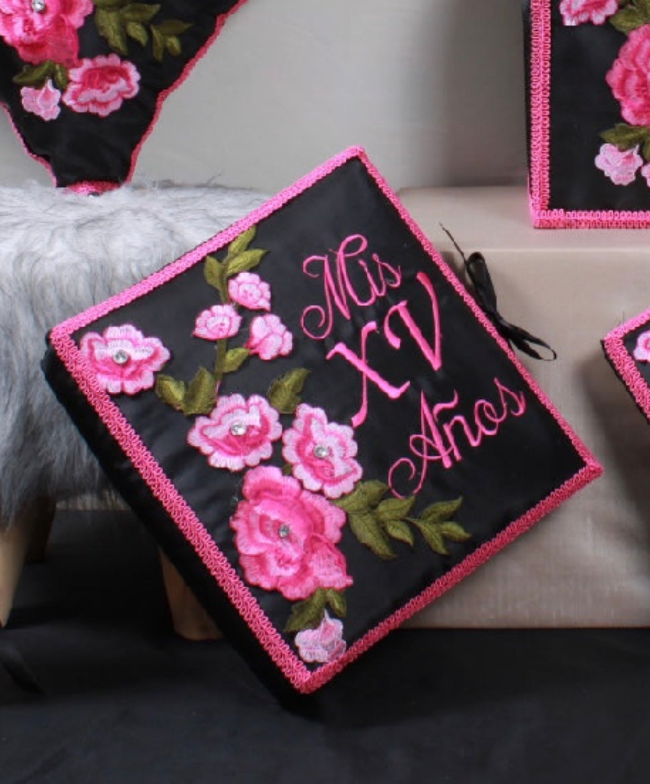 Quinceañera charro pillow set