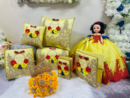 Bell quinceañera pillow set